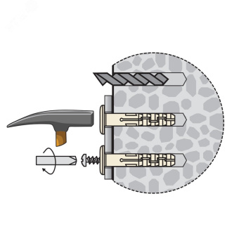 Дюбель нейлоновый PND-6F 6х40 с широким фланцем (100шт)