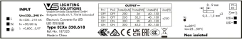 VS 26-46W/200-350мА 40-130V DIP-переключатель 230x30x21мм - Линейный драйвер для светодиодов Vossloh-Schwabe ECXe 350.618