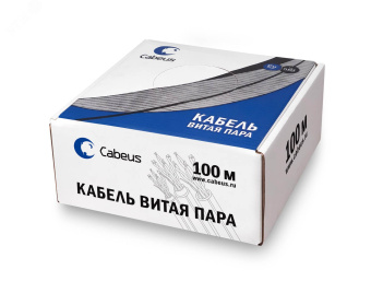 Витая пара UTP (U/UTP). категория 5e. 4 пары 0.48мм (24 AWG). одножильный. LSZH. нг(А)-HF. серый. (100 м)