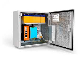 Узел коммутационный 8хPoE+, 2хSFP, 240 Вт, АС 220В, 50 Гц IP66, 380х380х210 мм