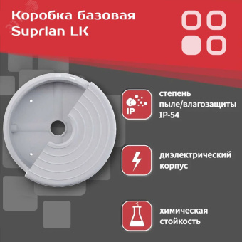 Коробка монтажная универсальная LK для видеокамер.белая