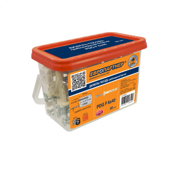 Дюбель-гвоздь нейлоновый PDG F с грибовидным бортиком 6x40 (10 шт)