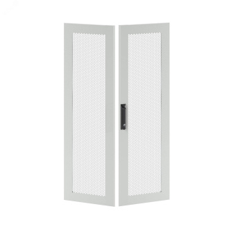 Дверь перфорированная двухстворчатая для IT-CQE 1800 х 800 RAL7035
