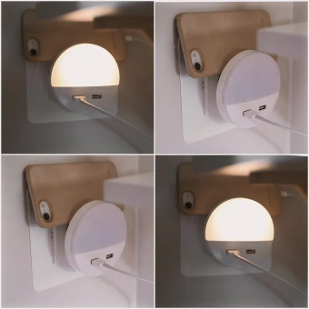 Ночник в розетку | с двумя разъёмами USB-A для подзарядки гаджетов | - LEDVANCE LUNETTA