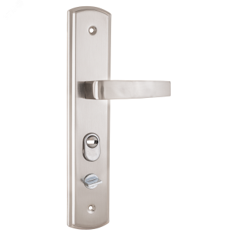 Ручка на планке под цилиндровый механизм (комплект), АЛЛЮР РН-А300 Y никель матовый