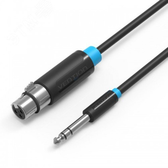 Аудио кабель Jack 6.5 M на XLR F, 3 м.