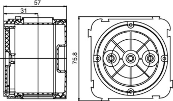 Коробка установочная 70х57мм в бетон