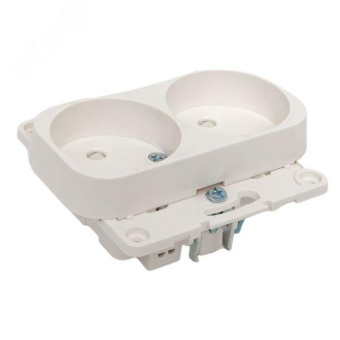 Стокгольм Механизм Розетки 2-местной б/з 10А белый с защ. штор.