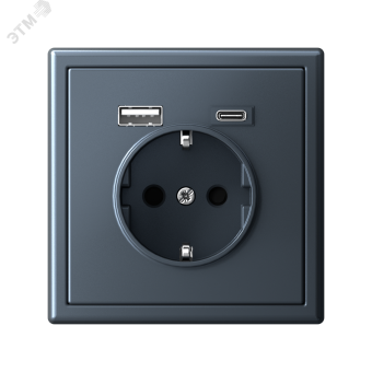 ARTGALLERY розетка 16А с 2 USB A+C, 5В/2,4А/3,0А, 2х5В/1,5А, механизм, грифель