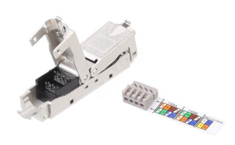Адаптер проходной CA3-IDC-C6-SH-F-SL (coupler). RJ-45(8p8c). категория 6. полный экран. IDC