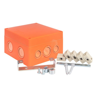 Коробка распаячная огнестойкая (126х126х74) 5 кк/1,5-10мм/12 мв IP66 PROxima