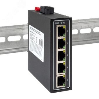 Коммутатор промышленный неуправляемый U-5T, 5 портов 10/100Base-T(X) RJ45, монтаж на динрейку TSX EKF