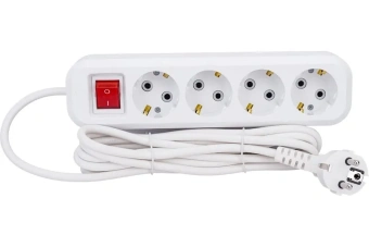 4х3м | 13А / 2990W / IP20 / С выключателем / С заземлением / ПВС 3х1 | - Удлинитель бытовой UNIVersal