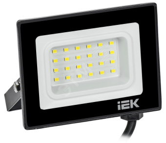 Прожектор СДО 06-20 светодиодный черный IP65 6500K IEK