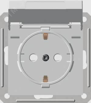 W59 Розетка скрытая с заземлением с крышкой IP44 белая