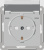 W59 Розетка скрытая с заземлением с крышкой IP44 белая
