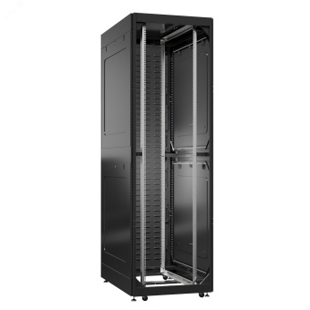 Шкаф серверный 42U 800х1200 передняя дверь: без. задняя дверь: протект IP41. боковые панели: глухой металл. цвет: черный RAL9005 