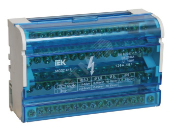 Шина на DIN-рейку в корпусе (кросс-модуль) 3L+PEN 4х15