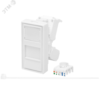 Модуль розетки 45х22,5 8P8C (RJ-45) cat.5e