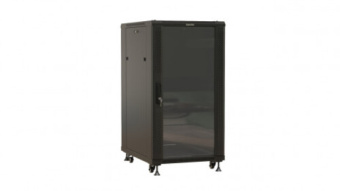 Шкаф напольный 19-дюймовый. 42U. 2055x600х800 мм (ВхШхГ). передняя и задняя распашные перфорированные двери (75%). ручка с замком. цвет черный (RAL 9004) (разобранный)