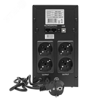ИБП E-Power SSW200 2000 ВА 1200Вт, 4хSchuko, USB ,R45