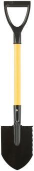 Лопатка туристическая с металлическим черенком и V-ручкой 160х215х760 мм
