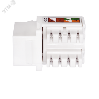 Keystone Jack 8P8C (RJ-45), UTP, Cat.5e. инструментальная заделка, белый