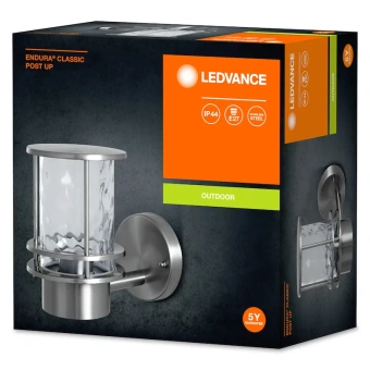 ENDURA E27 IP44 (CLASSIC POST UP Steel) - Уличный настенный светильник LEDVANCE