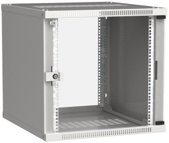 Шкаф LINEA WE 12U 600x450мм дверь стекло серый