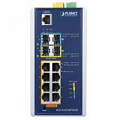Коммутатор управляемый L3 PoE 8 портов 10/100/1000 Мб/с 4хSFP, 1xRS232, 240 Вт