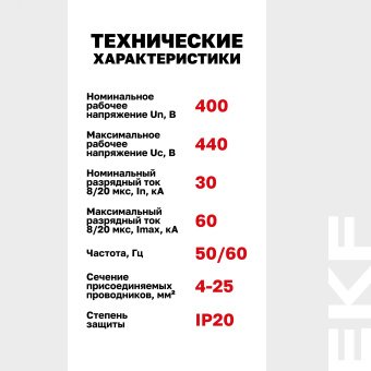 Ограничитель перенапряжений ОПВ-B 3P