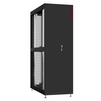 Шкаф серверный 48U 800х1200 передняя дверь: двустворчатая глухой металл IP51. задняя дверь: двустворчатая перфорированная IP20. боковые панели: без. цвет: черный RAL9005 