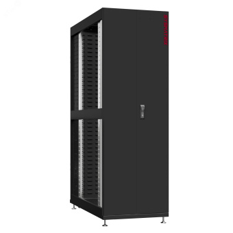 Шкаф серверный 48U 600х1200 передняя дверь: двустворчатая глухой металл IP51. задняя дверь: протект IP41. боковые панели: без. цвет: черный RAL9005 