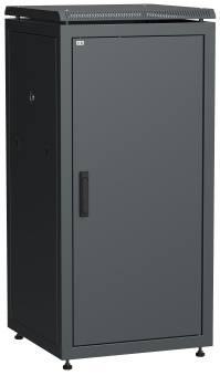 Шкаф сетевой 19дюйм LINEA N 18U 600х600 мм металлическая передняя дверь черный