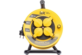 4х20м | 16А / 3500W / IP44 / Термозащита | - Удлинитель на катушке IEK