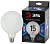 Лампа светодиодная F-LED G125-15w-840-E27 OPAL (филамент, шар опал, 15Вт, нетр, E27) (20/240)
