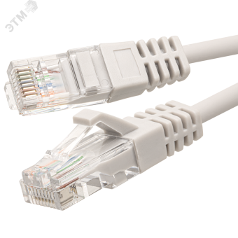 Патч-кордUTP 5e 4x2 26AWG (7x0.16mm) Cu LSZH серый 0,5м