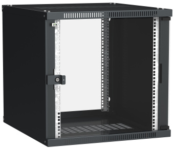 Шкаф LINEA WE 12U 600x650мм дверь стекло черный