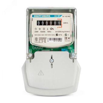 Счетчик электроэнергии CE101 S6 148 однофазный однотарифный 10(100) класс точности 1.0 Щ ЖКИ Мск