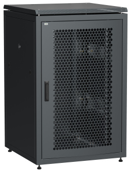 Шкаф сетевой 19' LINEA N 18U 800х800мм перфорированная передняя дверь задняя металлическая черный