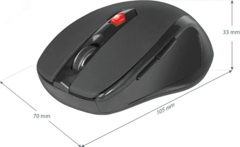 Мышь беспроводная Ultra мм-315 800-1600 dpi, 6 кнопок, черный
