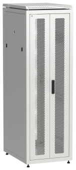 Шкаф напольный сетевой 19' LINEA N 38U 600х800мм передняя распашная перфорированная дверь задняя перфорированная серый