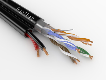 Кабель (провод) ParLan combi F/UTP4 Cat5e ZH Мнг(А)-HF 2х1,00