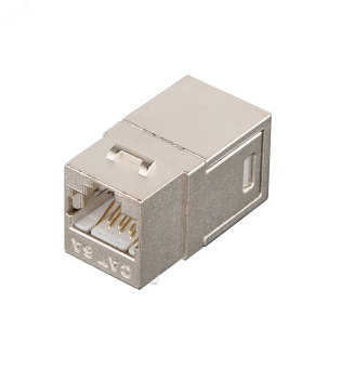 Соединитель Keystone Cat 6а RJ45-RJ45 (8P8C) экранированный металлик