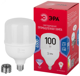 Лампа LED POWER T140-100W-6500-R E27/E40 R 100 Вт холодный белый свет колокол RED LINE ЭРА колокол RED LINE ЭРА