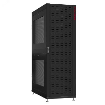 Шкаф серверный 45U 600х1200 передняя дверь: протект IP41. задняя дверь: без. боковые панели: перфорированные. цвет: черный RAL9005 