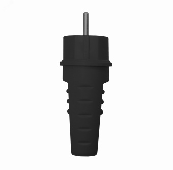 Вилка прямая c/з каучук 16А 250В IP44 (еврослот)