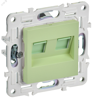 SKANDY Розетка компьютерная двойная RJ45 кат.5E SK-K03G мятный IEK