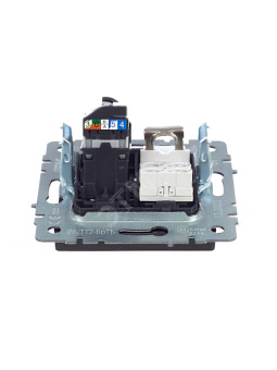 BRITE Розетка двойная RJ11+RJ45 кат.5E РК/Т12-БрТБ темная бронза