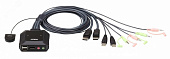 Переключатель KVM 2 порта, DisplayPort, USB, 4096 x 2160